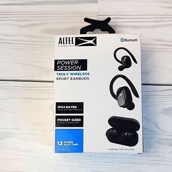 Altec Lansing sport ear buds new in box with charging case - Picture 1 of 9